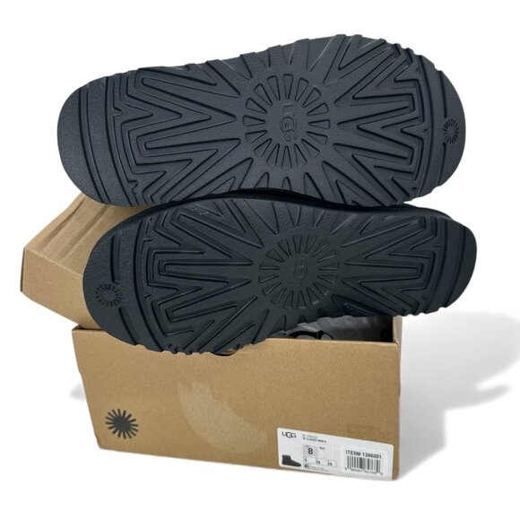 UGG Classic Mini II Boots Women’s Black Sheepskin Suede Winter Ankle Boots - Picture 11 of 15